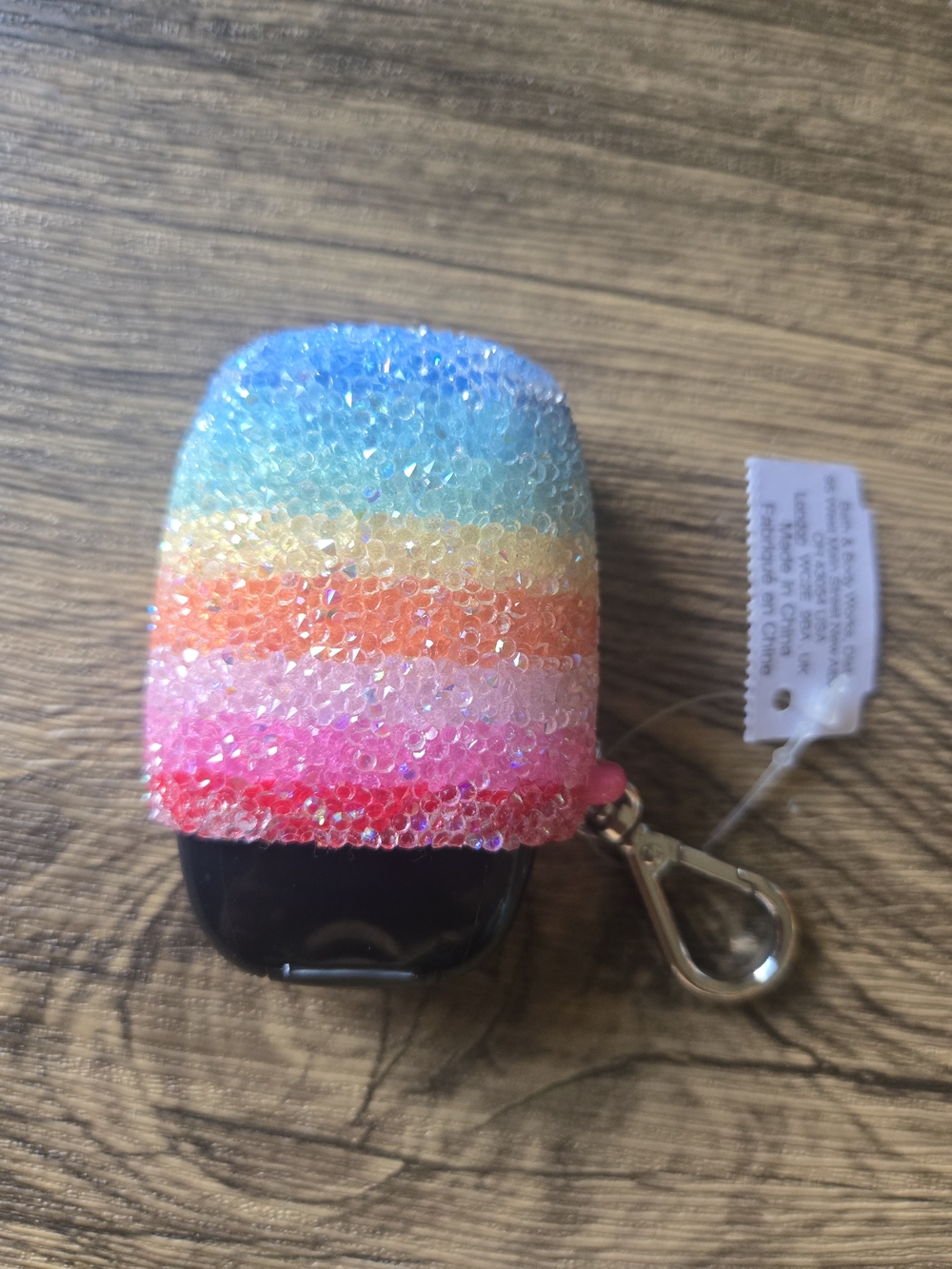 NWT BBW Rainbow Crystal Pocketbac Holder + 1 Free Hand Sanitizer Scent